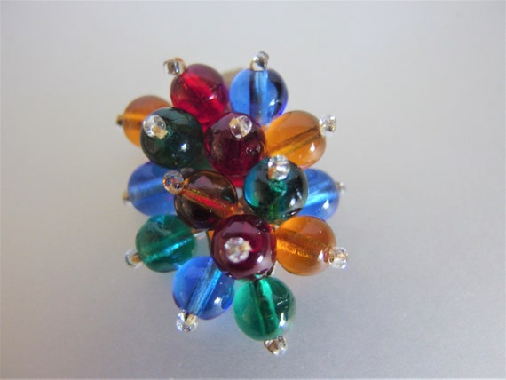 Vintage 1930's Art Deco Glass Bead Dress Clip - image 4