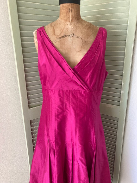 Vintage Suzi Chin by Maggy Boutique Fuchsia Silk … - image 1