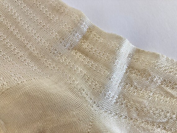 Antique Edwardian Creamy White Ladies Silk Patter… - image 6