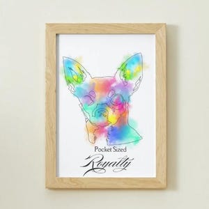 Chihuahua Watercolour Wall Art , Cute Small Dog Art Print, Watercolour  Chihuahua Art, Chihuahua Mum Gift, Printable Art, Doglover
