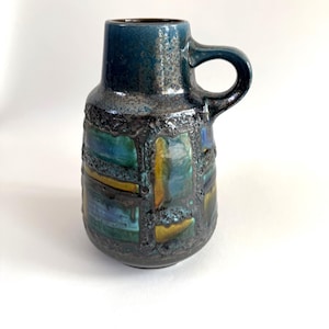 Rare CARSTENS Tönnieshof handled ceramic vase, jug, Form No 1533-24, Mid century Modern MCM vintage, 1960s-70s, West Germany Pottery, WGP