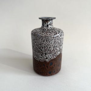 GRAMANN RÖMHILD Topferei, brown-gray ceramic vase, Studio Art Pottery, 1960s vintage, mid century, East German Pottery DDR