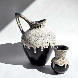 Fat Lava SCHEURICH 陶器花瓶 イエロー、ターコイズグレー、モデル番号