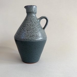 GRAMANN RÖMHILD Topferei, blue-gray ceramic vase, Studio Art Pottery, 1960s vintage, mid century, East German Pottery GDR