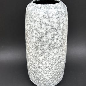 SCHEURICH keramische vaas, lichtgrijs, Mid-century Modern, jaren 50-60, model nr. 203-32, Fat Lava glazuur, West-Duits aardewerk, woondecoratie