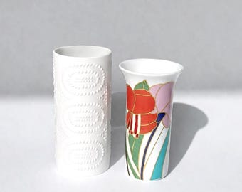 ローゼンタール・スタジオラインとH&Cゼルプ・ババリア、ハインリッヒ磁器花瓶、1970年代～80年代ドイツ製、ミッドセンチュリーモダンのコレクターズアイテム