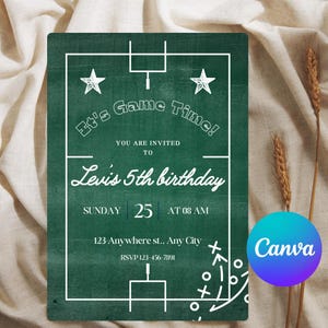 Football Themed Digital Invitation Template