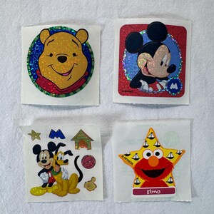 ¡Tú eliges! Pegatinas vintage de Sandylion - Sin usar - Retro - Año 2000 - Winnie Pooh, Elmo, Mickey Mouse y Pluto