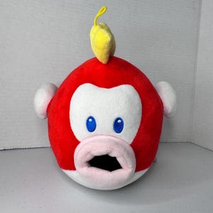 Nintendo Stoffi. Rotes Cheep Cheep 8 "großes Stofftier. Super Mario Bros Charakter. GUC. Fisch.