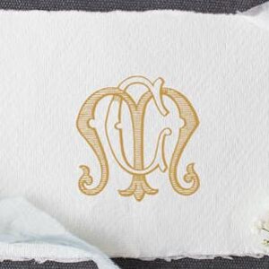 Vintage Monogram CM MC Digital Download M C