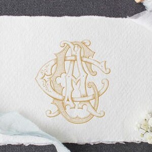 3 Monogramma Vintage Iniziale ACC Download Digitale CCA CAC