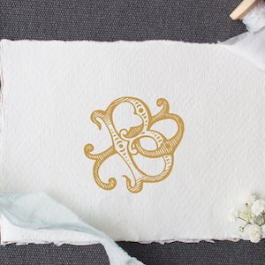 Vintage Monogram BP PB Digital Download B P