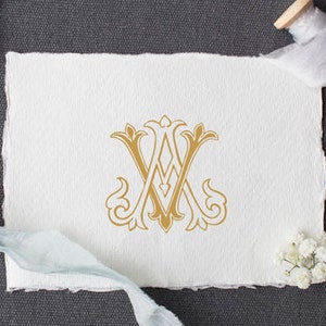 Vintage Monogram AV VA Digital Download A V