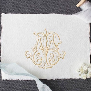 Vintage Monogram MP PM Digital Download M P