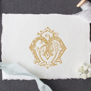 Vintage Monogram MJ JM Digital Download M J