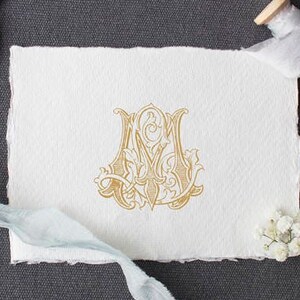 Vintage Wedding Duogram LM ML Digital Download  L M