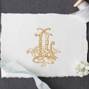 Vintage Monogram LJ JL Digital Download J L