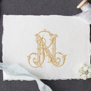 Vintage Monogram RN NR Digital Download R N