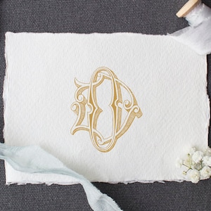 Vintage Monogram DO OD Digital Download D O