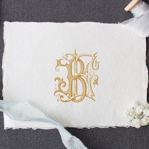Vintage Monogram BE Digital Download B E