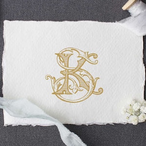 Vintage Monogram SK KS Digital Download K S