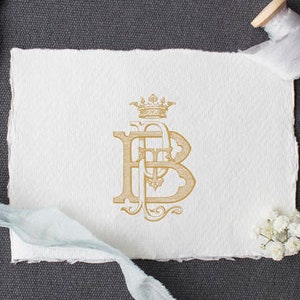3 Initial Vintage Crown Monogram BtP Three Letter Monogram Digital Download P B t