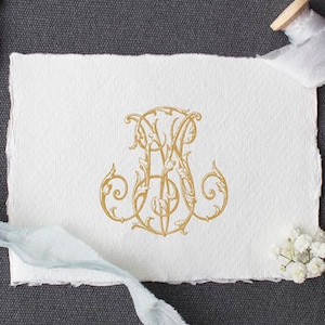 Vintage Monogram MJ JM Digital Download M J
