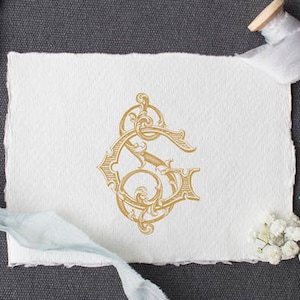 Vintage Monogram SG GS Digital Download S G