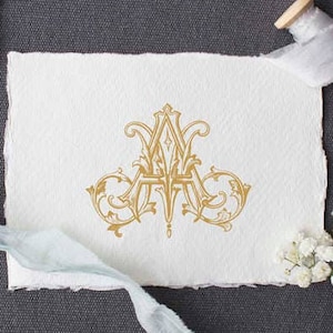 Vintage Monogram AM MA Digital Download A M