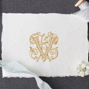 Vintage Monogram KV VK Digital Download  K V