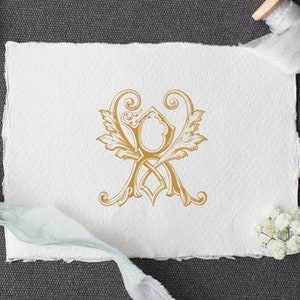 Vintage monograma RV VR Descarga digital R V