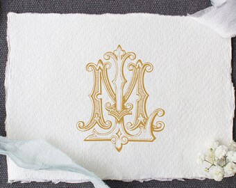 Monogram Mlf M & L Vintage Monograms, Wedding Monogram, Digital Download, Interwoven ...