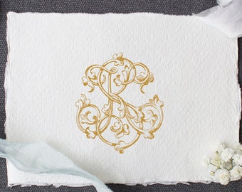 Vintage Monogram SK KS Digital Download K S