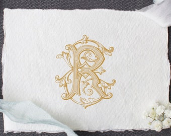 Vintage Monogram ER Digital Download RE ER