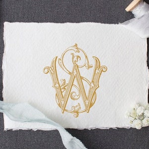 Vintage Monogram SW WS Digital Download S W