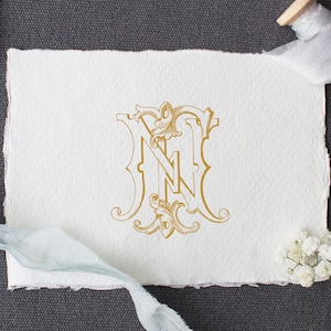 Vintage Duogram Monogram NF FN Digital Download N F