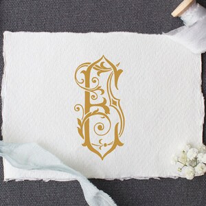 Vintage Monogram EJ JE Digital Download J E
