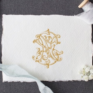Vintage Monogram SN NS Digital Download S N
