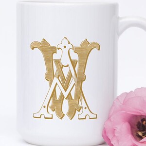 Vintage Monogram AW WA Digital Download A W