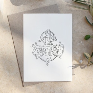 Vintage Monogram AS SA Digital Download  A S