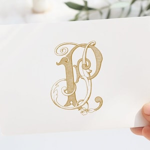 Vintage Monogram JP PJ Digital Download J P