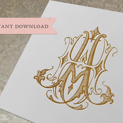 Monogram Scroll Design Savannah Scroll Monogram Scroll | Etsy
