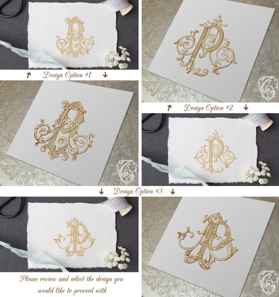 CUSTOM Antique MONOGRAM - Etsy
