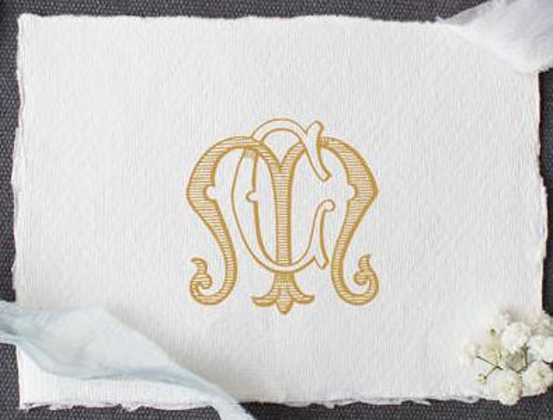 Vintage Monogram CM MC Digital Download M C - Etsy