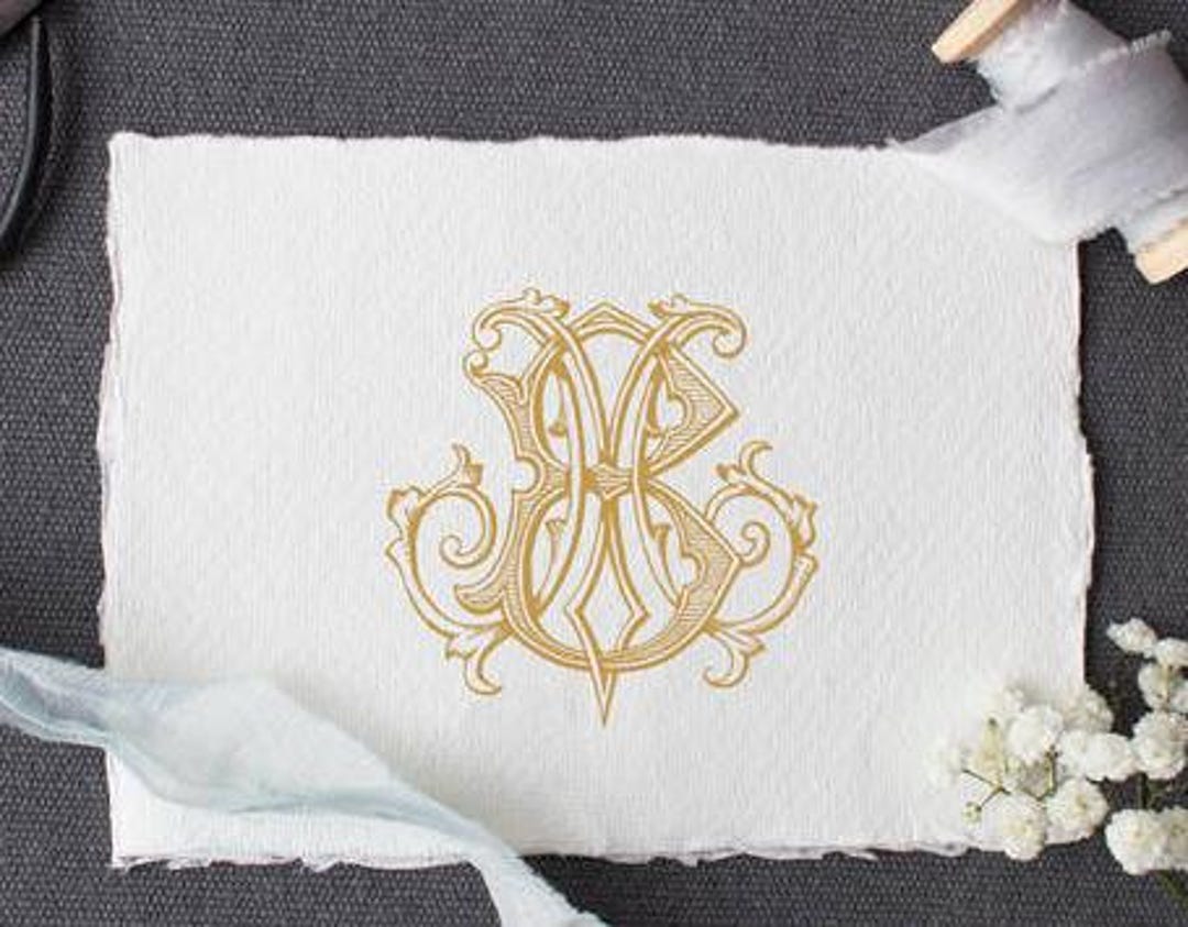 Vintage Monogram MB Digital Download M B - Etsy