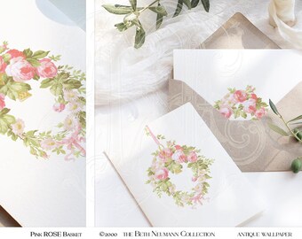Cesta de rosas PNG Clipart Papel tapiz antiguo vintage deshilachado Rosas