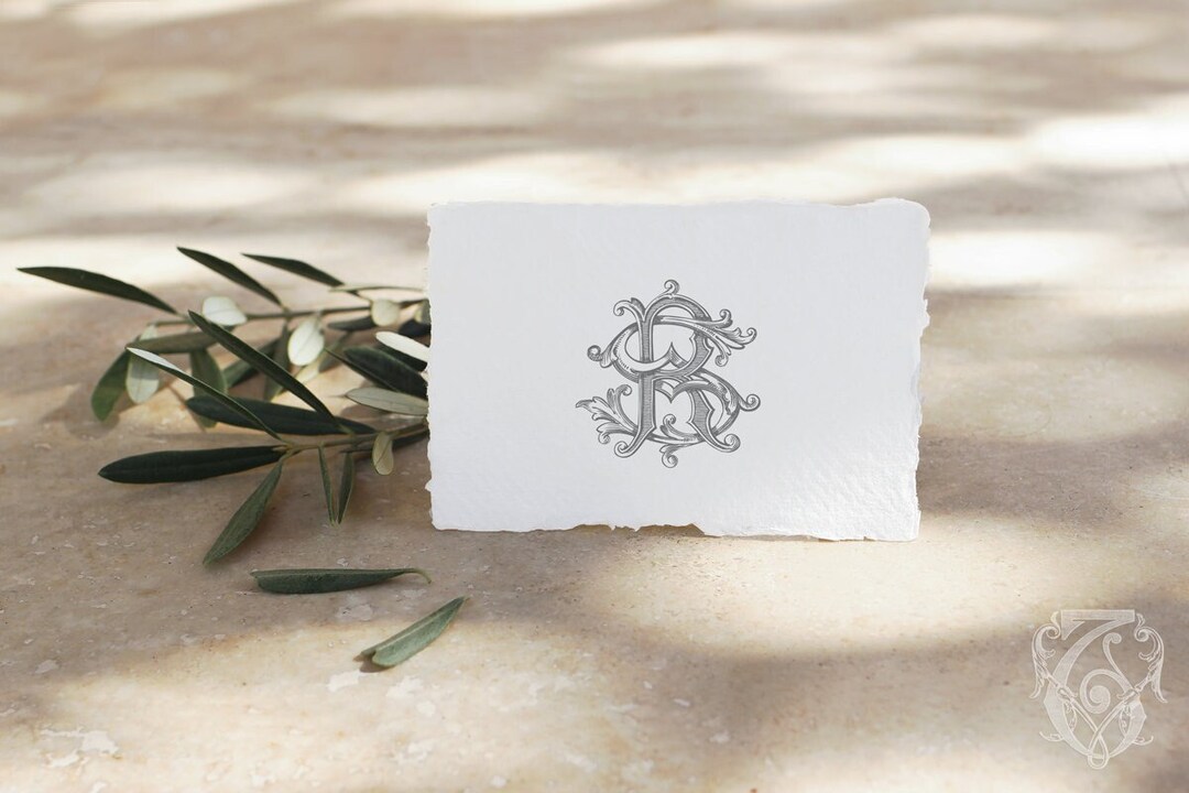 Vintage Monogram SR RS Digital Download S R - Etsy