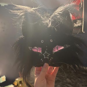 詳細を読んでください!! 防水ブラックキャットマスク Therian