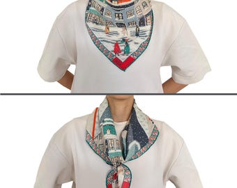 Winterland Small Linen Scarf