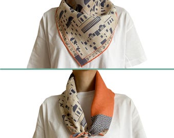 Santorini Small Linen Scarf